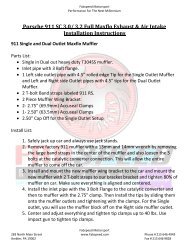 Fabspeed Intake Installation Instructions