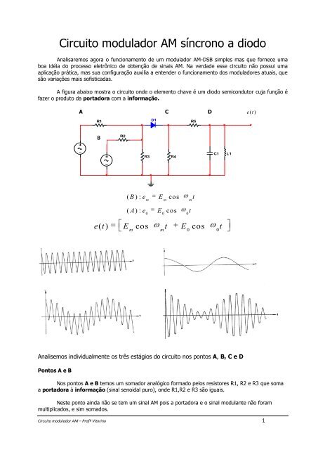 Circuito modulador AM síncrono a diodo - Faccamp