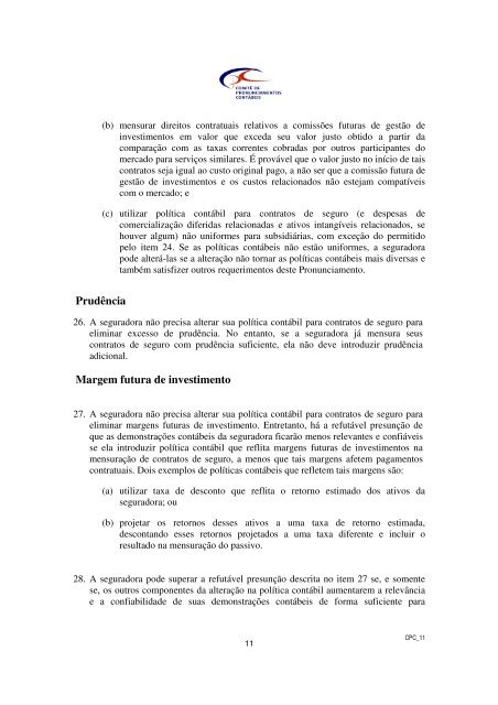 CPC 11 (pdf) - Comitê de Pronunciamentos Contábeis