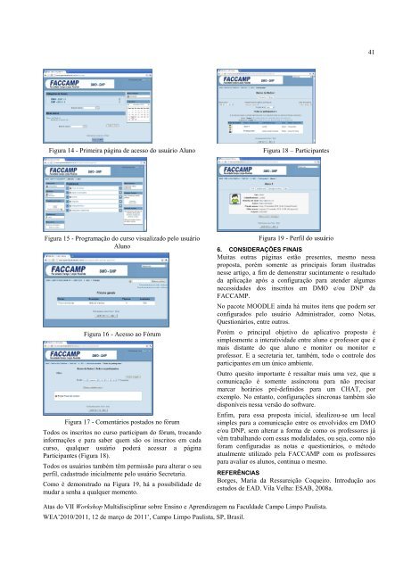 Revista do WEA´2010/2011 - Faccamp