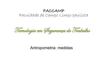 Ergonomia 6 - Antropometria 1 - Faccamp