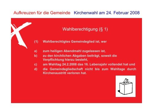 Das Amt einer Presbyterin oder eines ... - Kirchengemeinde Asseln