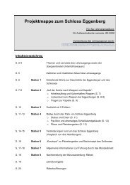 Projektmappe zum Schloss Eggenberg - Fachdidaktik Geschichte