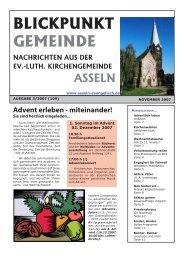 BLICKPUNKT GEMEINDE - Kirchengemeinde Asseln