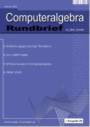 Mathematica - Fachgruppe Computeralgebra