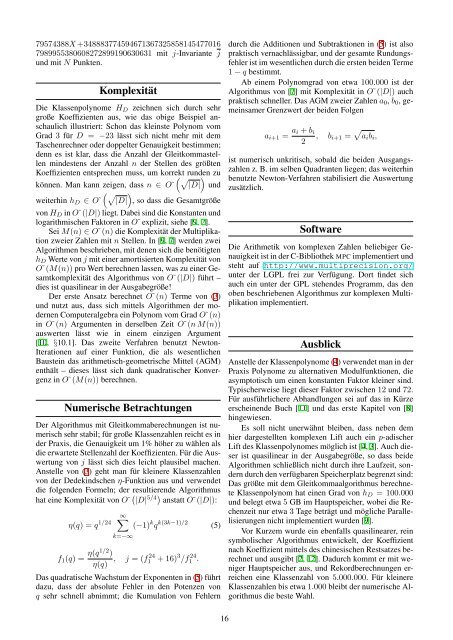 Mathematica - Fachgruppe Computeralgebra