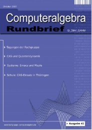 mathemas | ordinate - Fachgruppe Computeralgebra