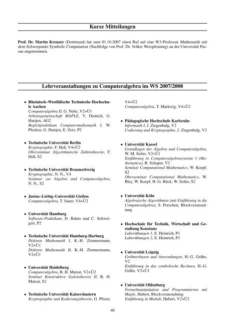 mathemas | ordinate - Fachgruppe Computeralgebra