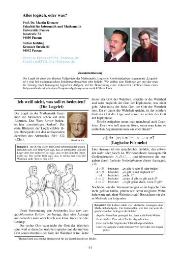 logisch, oder was? - Fachgruppe Computeralgebra