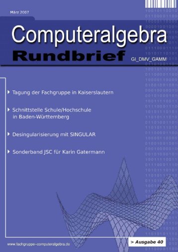 mathemasordinate - Fachgruppe Computeralgebra