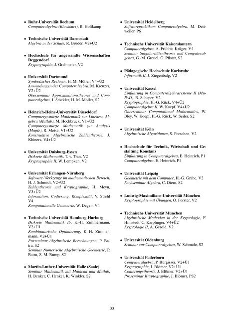 mathemasordinate - Fachgruppe Computeralgebra