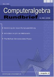 Computeralgebra-Rundbrief - Fachgruppe Computeralgebra