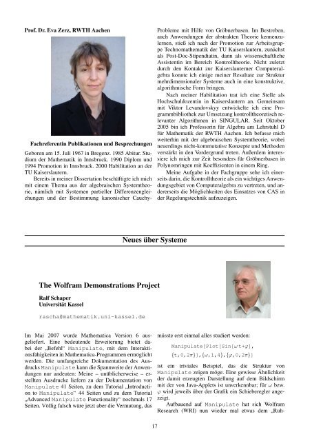 Computeralgebra-Rundbrief - Fachgruppe Computeralgebra