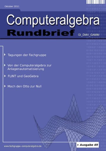 Werbeseite TI - Fachgruppe Computeralgebra