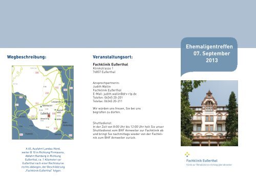 Ehemaligentreffen 2013 Entwurf Einladungsflyer.indd - Fachklinik ...