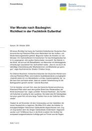 Referat der Geschäftsleitung und - Fachklinik Eußerthal