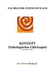 KONZEPT Pathologisches Glücksspiel - Fachklinik Furth im Wald