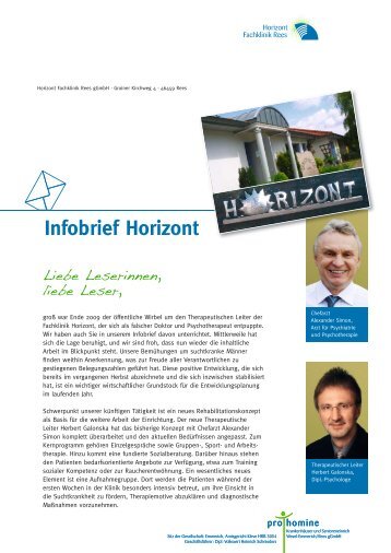 4S Infobrief 01-10.indd - Horizont Fachklinik Rees