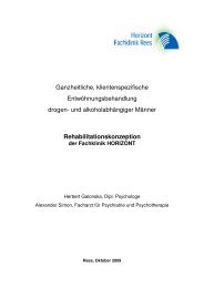 Rehabilitationskonzept - Horizont Fachklinik Rees