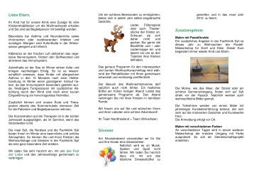 Einladungsflyer Weihnachtsrehabilitation - Fachklinik Sylt