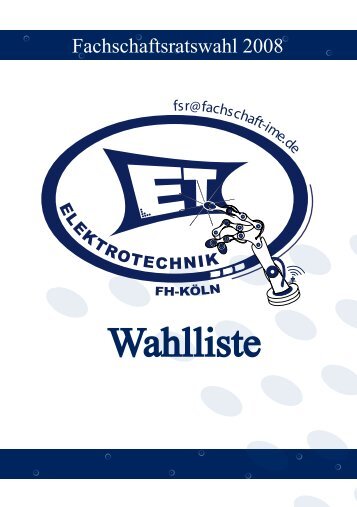 Wahlliste - Fachschaft Elektrotechnik