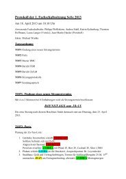 Sitzung vom 18.04.2013 - Fachschaft Chemie