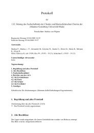 Protokoll - Fachschaft Chemie - Johannes Gutenberg-Universität ...