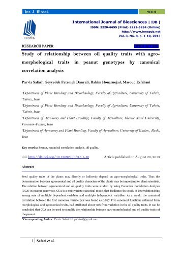 Study  of  relationship between  oil  quality  traits  with agromorphological traits