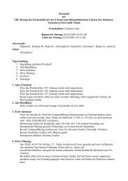 Protokoll der 158. Sitzung des Fachschaftsrats der Chemie und ...