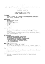 Protokoll der 157. Sitzung des Fachschaftsrats der Chemie und ...