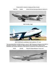 Preserved B-47 variants on display and their - The B-47 Stratojet ...