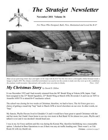 Newsletter # 36 Nov 2011 - The B-47 Stratojet Association