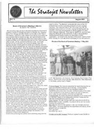 Newsletter # 11 Aug 2001 - The B-47 Stratojet Association