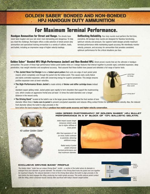 For Maximum Terminal Performance. - International Ammunition ...