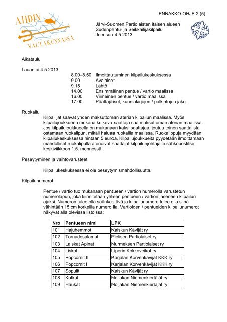 Joensuu Ahdin Valtakunnassa - Järvi-Suomen Partiolaiset