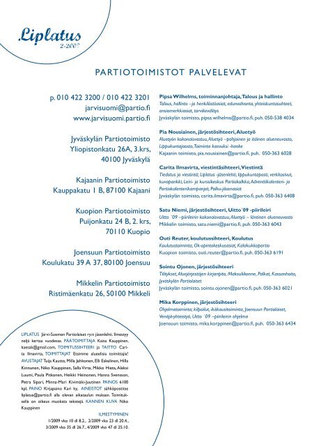 Liplatus 2/2009 - Järvi-Suomen Partiolaiset