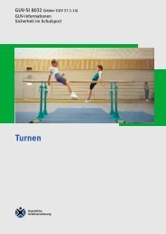 GUV-SI 8032 - Sicherheit im Schulsport - Turnen