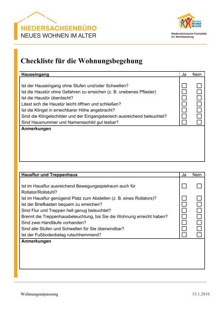 Wohnungsbegehung