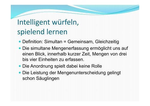 Die Bedeutung der simultanen Mengenerfassung für den ...