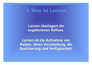 1. Was ist Lernen