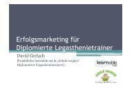 6 Erfolgsmarketing Legasthenietrainer - Fachtagungen des EÖDL