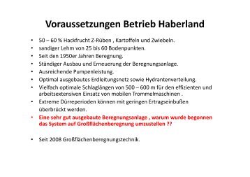 Betrieb Haberland - Fachverband Feldberegnung eV