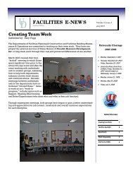 FACILITIES E-NEWS - University of Delaware Facilities Website
