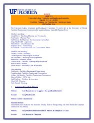 Minutes - UF-Facilities Planning & Construction - University of Florida