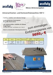 Messe Aktionsangebot Universal-Kanten- und - Assfalg Gmbh