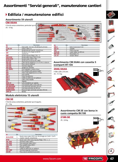 Assortimenti di utensili - Facom