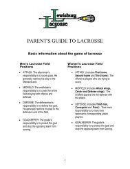 PARENT'S GUIDE TO LACROSSE - Facstaff.bucknell.edu