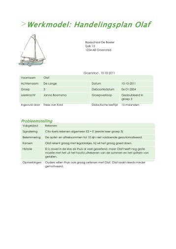 Werkmodel: Handelingsplan Olaf - Factor-E