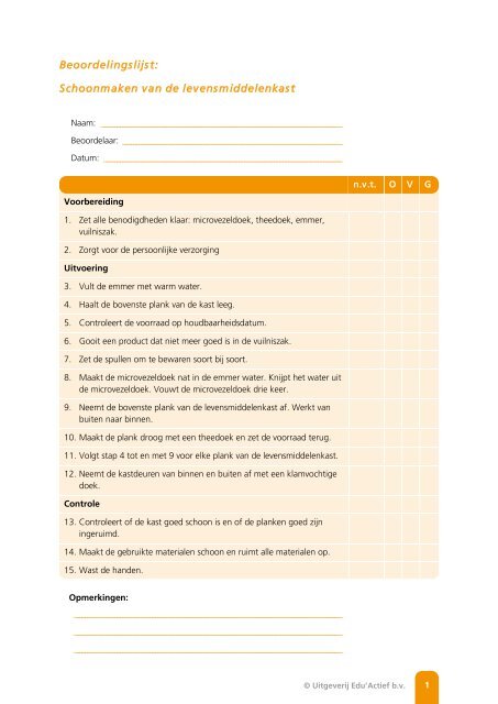 Schoonmaken van de levensmiddelenkast - Factor-E