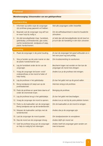 Mondverzorging schoonmaken van een gebitsprothese - Factor-E